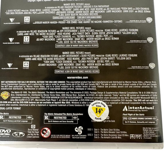 The Matrix Collection 4 Disc DVD Set - Picture 8 of 8